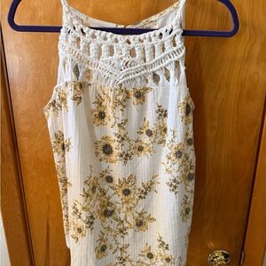 Maurices Floral Camisole - Cream and Brown